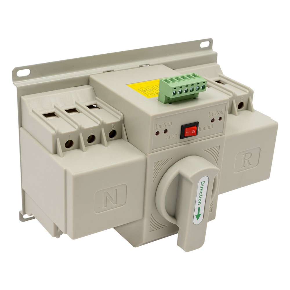 Manual 110V Dual Power Automatic Transfer Switch 3P Generator Changeover Switch