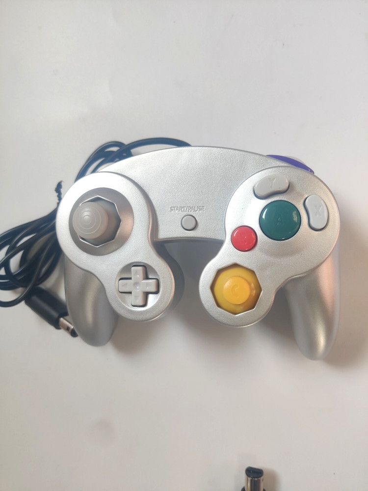 Silver Wired GameCube Controller Compatible with Nintendo GameCube, Wii & Wii U