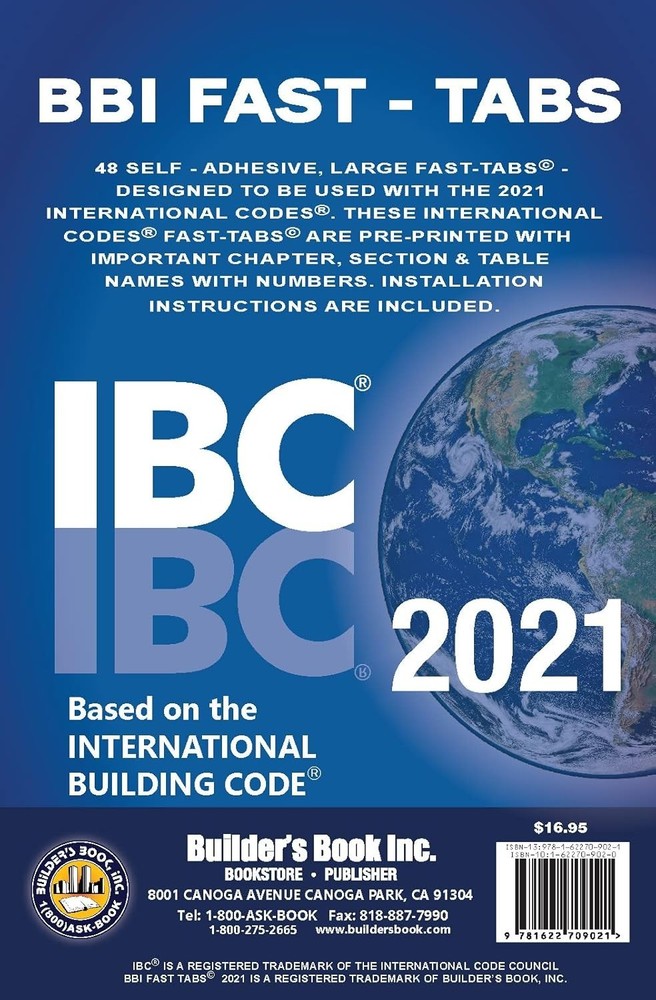 2021 International Building Code (IBC) Fast Tabs Pamphlet
