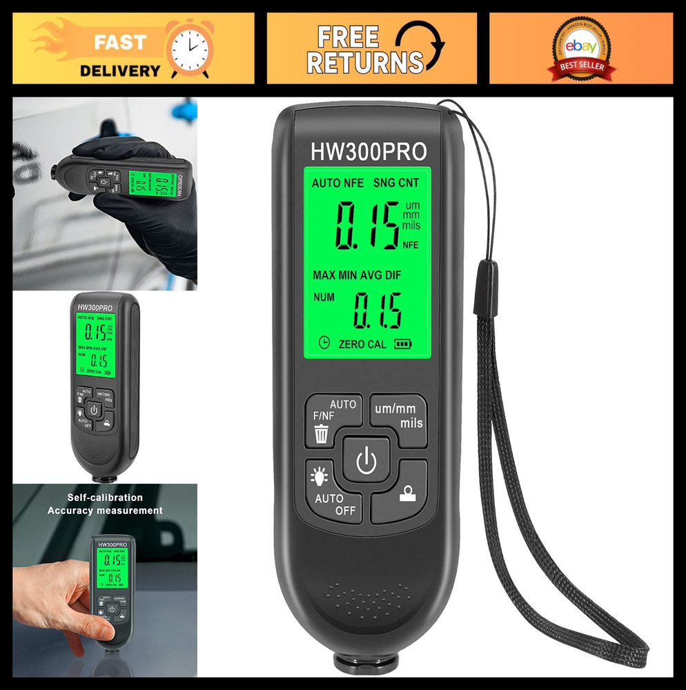 Professional Paint Thickness Gauge Meter - Multifunctional Coating Depth Tester