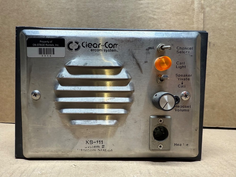 CLEAR-COM KB-111 INTERCOM STATION (STYLE #1)