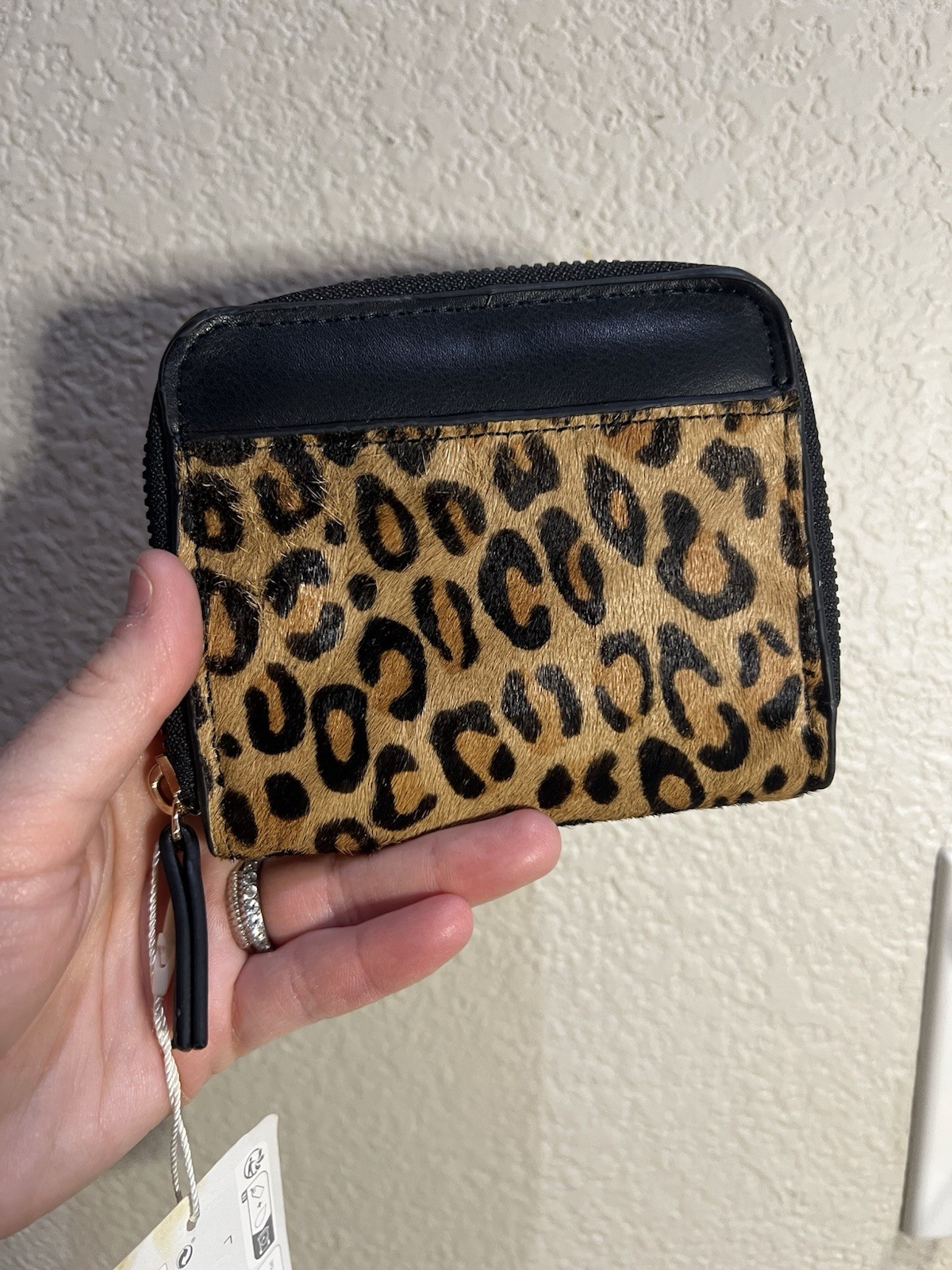 Primark Animal Print Velvet Wallet Leopard NWT
