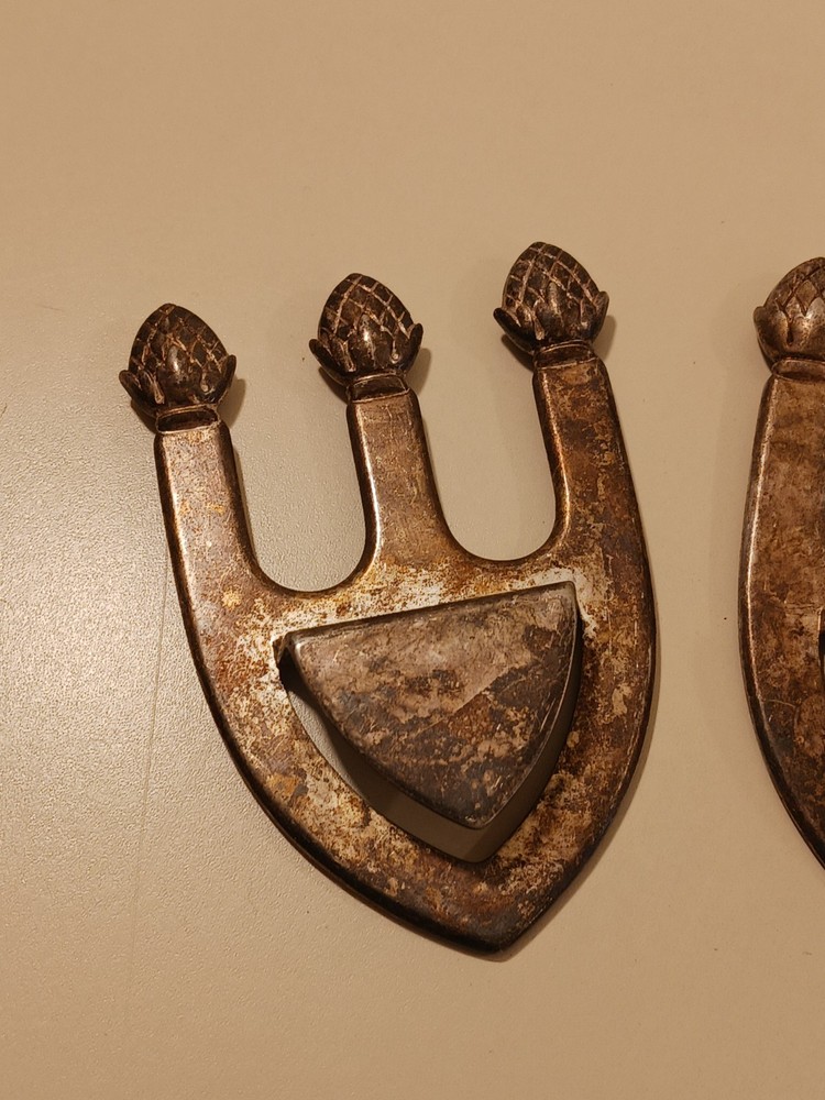 Vintage Sheffield Silver Co Italy Bookmark Spoon Rest Pinecone Acorn Trident