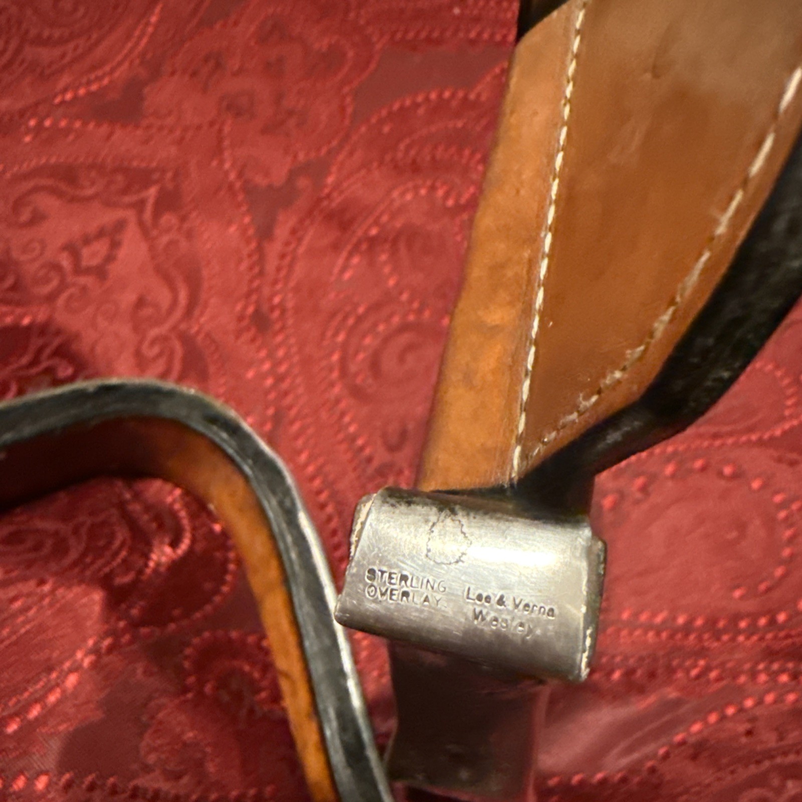 Billy Royal Marked Engraved Sterling silver Western Saddle Stirrups 1.5 inch