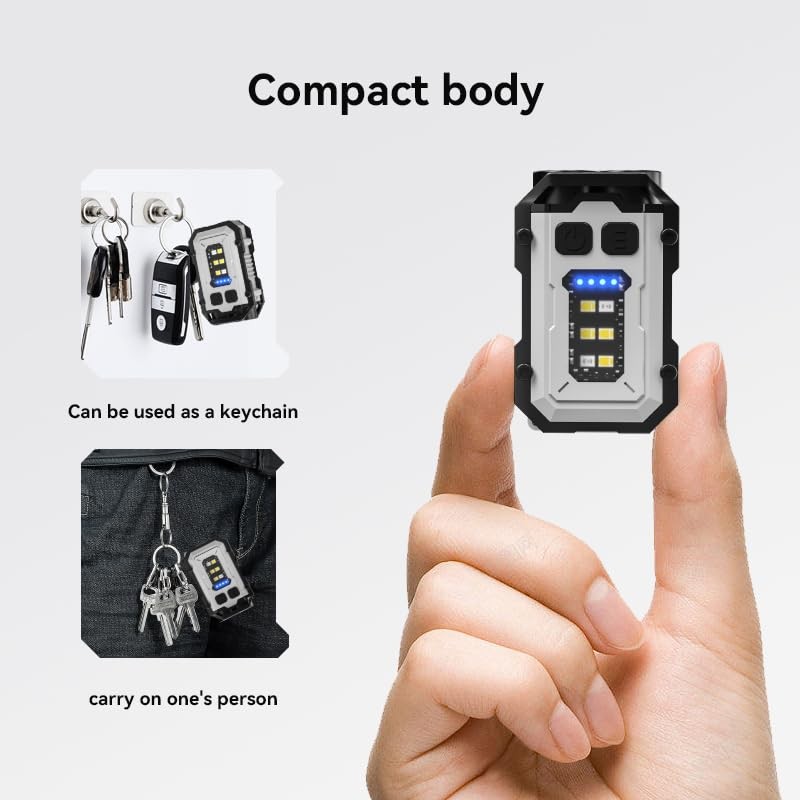 WARSUN Mini LED Flashlight Rechargeable Keychain White