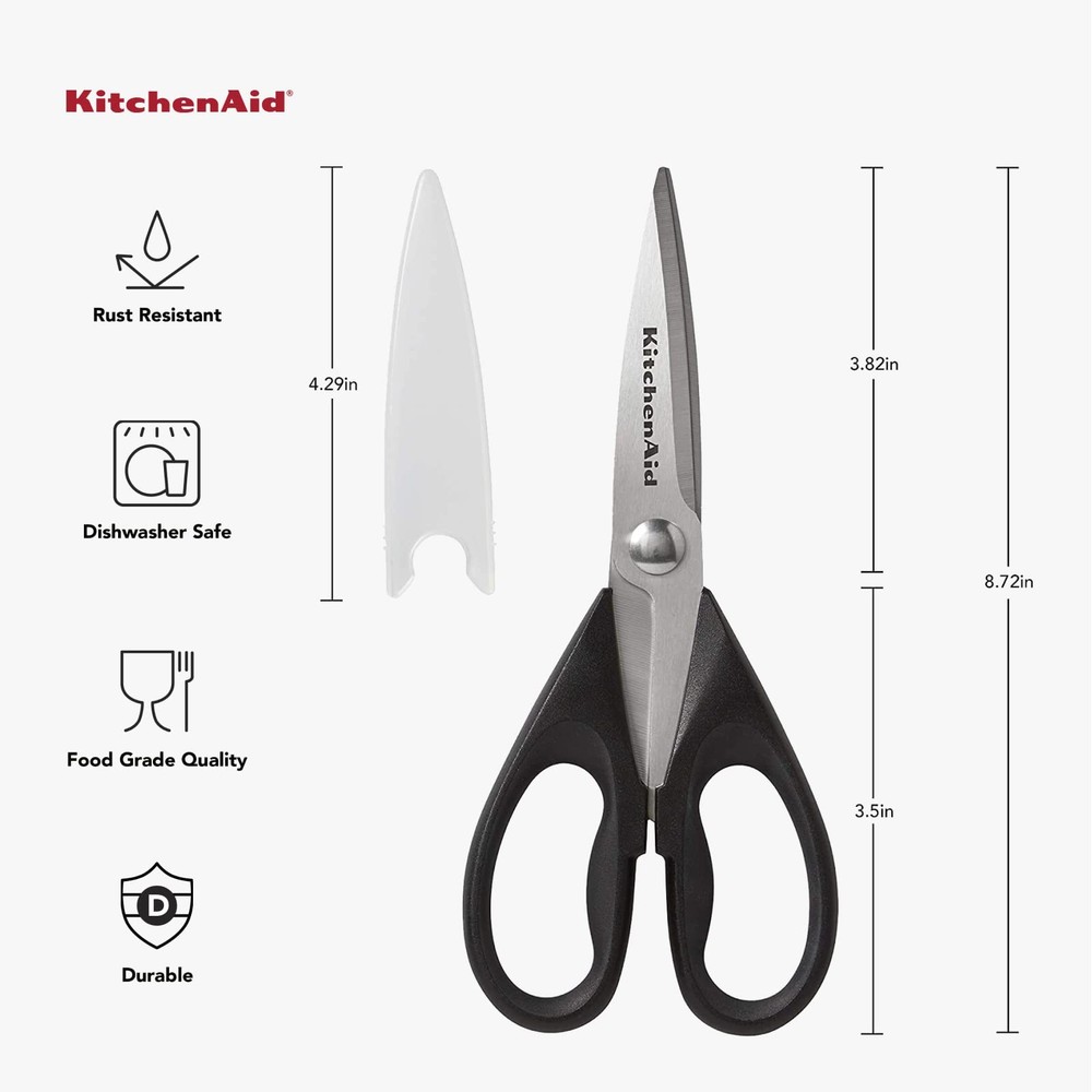 KitchenAid All Purpose Kitchen Shears with Protective Sheath Durable Stainless