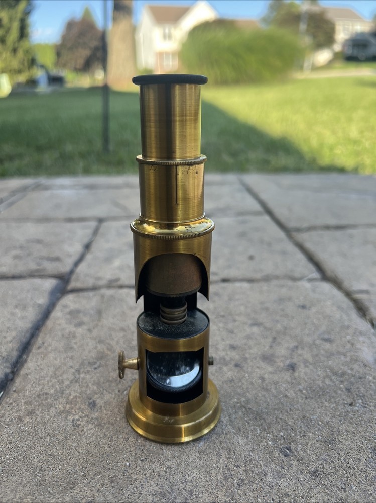 Brass Portable Microscope Antique Vintage