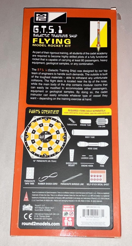 MPC OPEN BOX GTS 1 Galactic Training Ship Model Rocket Kit 011