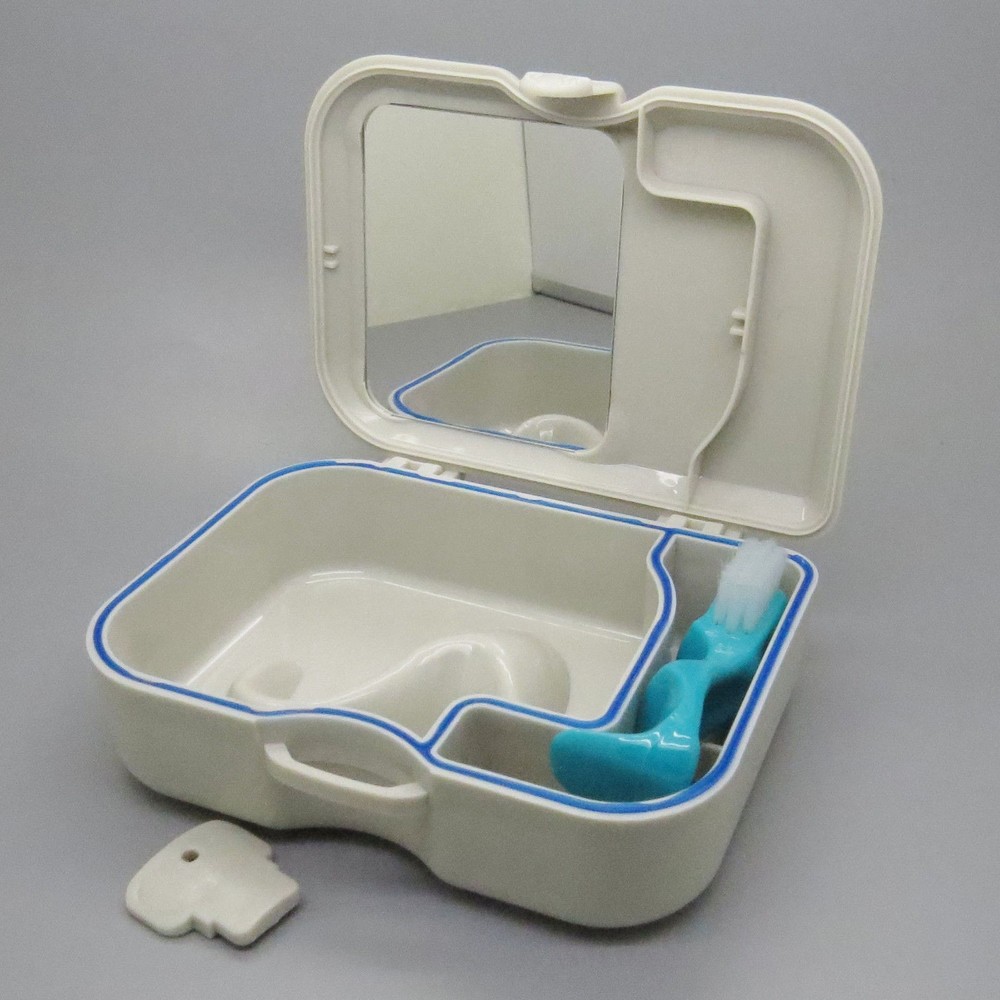 Leakproof Denture Case Soaking Cup False Teeth Container Box Retainer Mouthguard