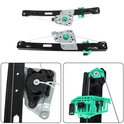 2PCS Power Window Regulator Rear Row Left and Right Without Motor Replacement