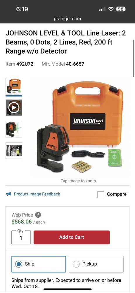 Johnson Self Level 2 Line