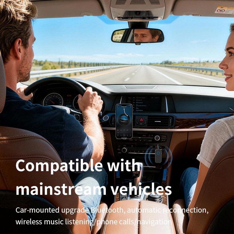 Bluetooth-Compatible 6.0 2-In-1 Transmitter/Receiver 3.5MM AUX Car Audio Player