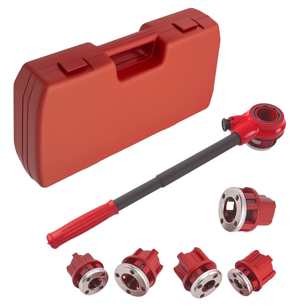 Ratchet Pipe Thread Threader Die Handle Tube Lengthening Bar Tool set 3/4''