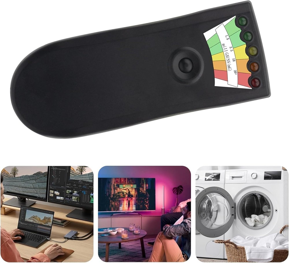 Rechargeable EMF Detector for Ghost Hunting – 5-Level LED, Compact & Portable