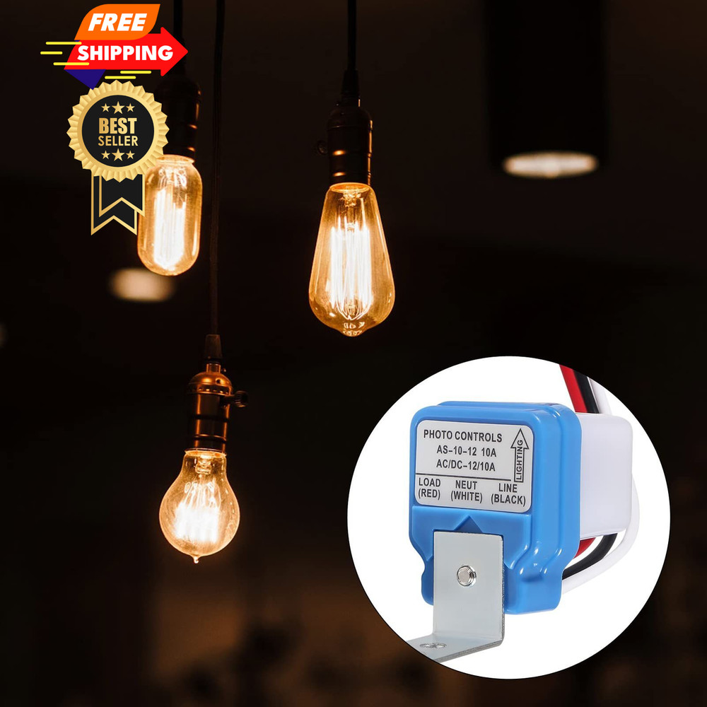 6Pcs 12V Photocell Switch 10A Auto On/Off Light Sensor