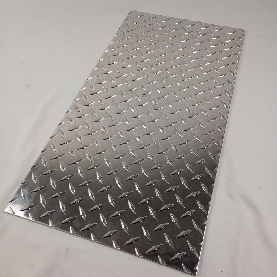 12" x 24" Diamond Plate Aluminum .125" Thick (1/8 in) - Treadplate, 3003 Alloy