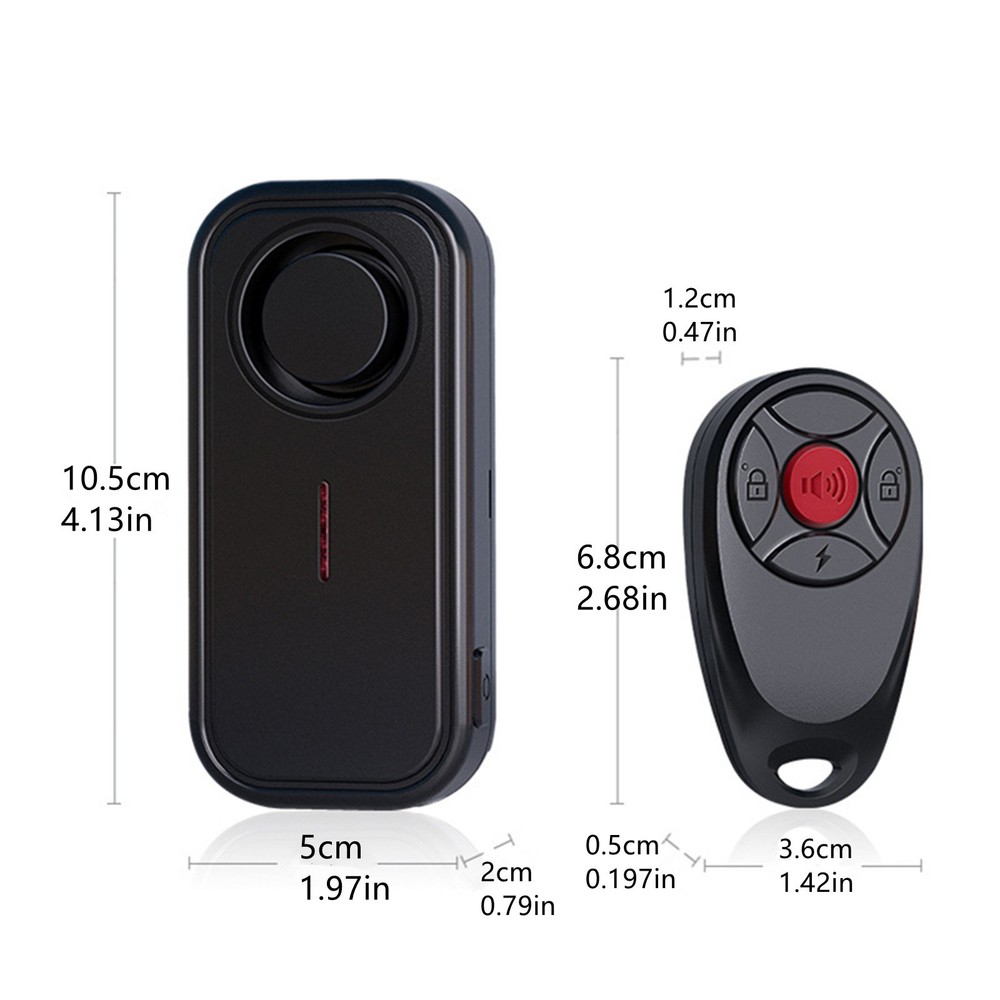 113dB Loud Security Alarm with Vibration Sensor and Wireless Remote for Bicycle