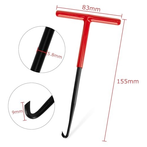2 Pieces Exhaust Spring Puller Tool - Universal T Shaped Handle Motorcycle