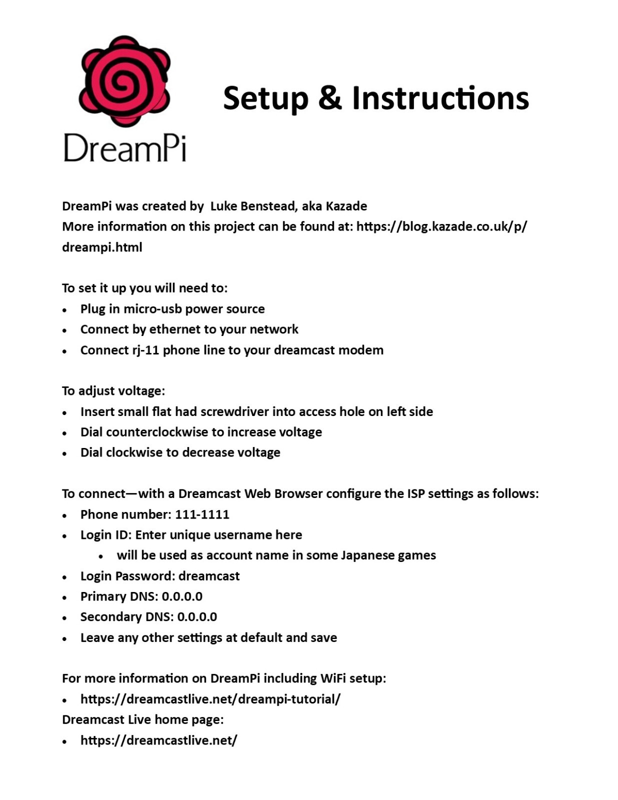 Sega Dreamcast DreamPi LVI (Line Voltage Inducer)