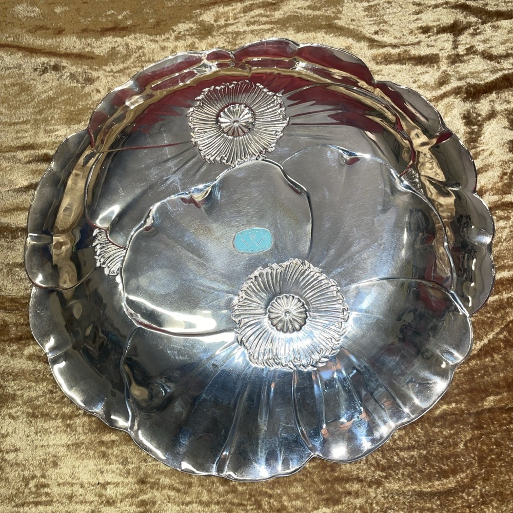 Wallace Silver Plated 13”poppy Pattern Platter
