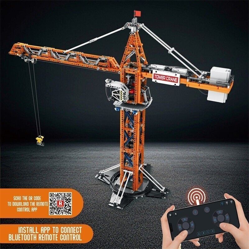 1288PCS Remote Control Tower Crane MOC 22013 Model Building Blocks Bricks Toys