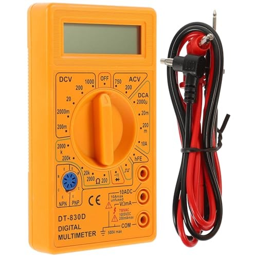 -830D Digital Multimeter with Buzzer Portable 3 1/2 LCD Display Tester for