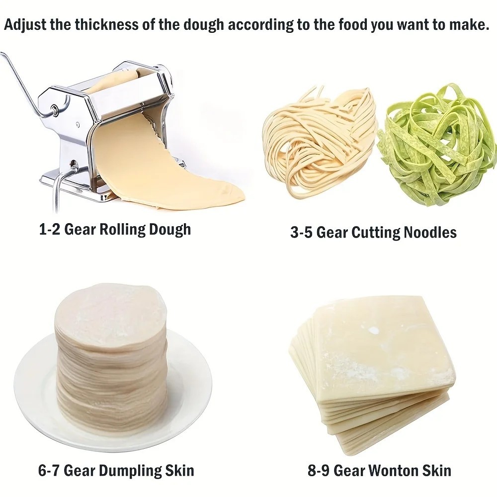 Manual Pasta Maker Machine 7 Thickness Settings.