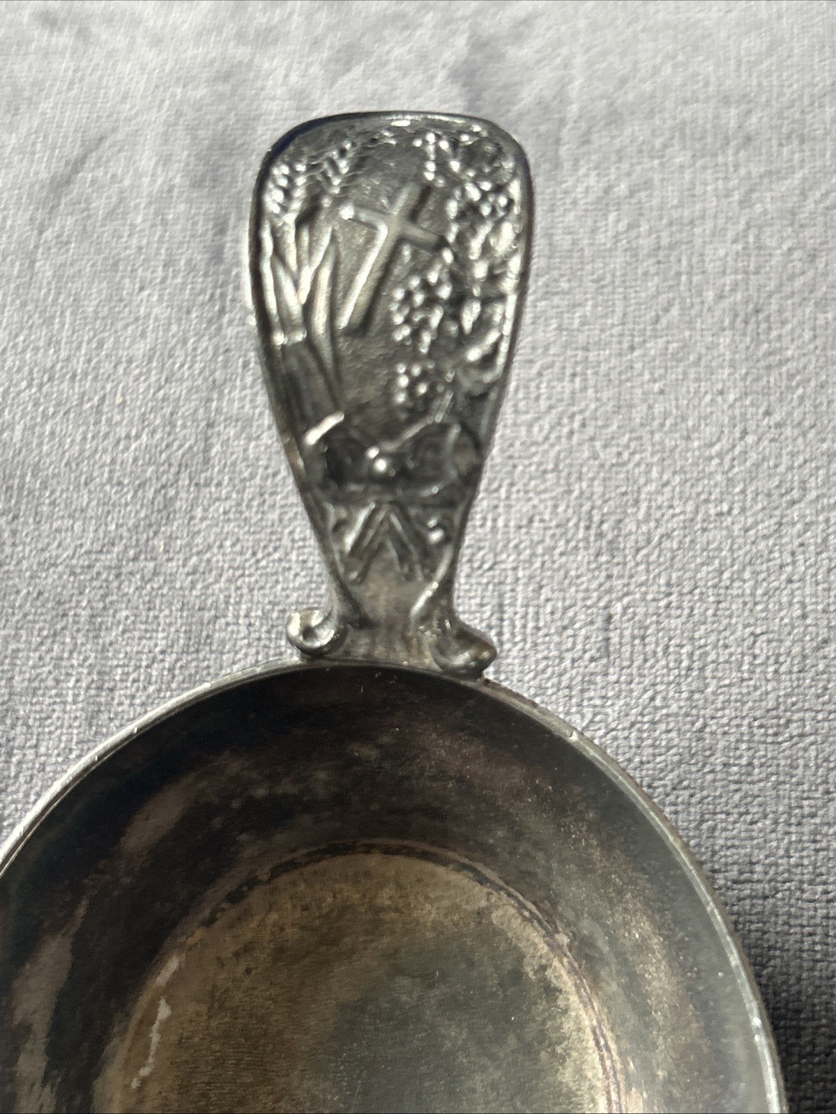 Antique 1897 Homan Silverplate Co Special Metal, SickCall Holy Water Stoup