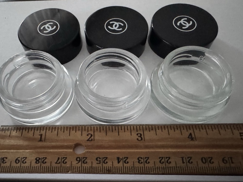 Chanel Empty Trevel Jar ( Set 3) Glass
