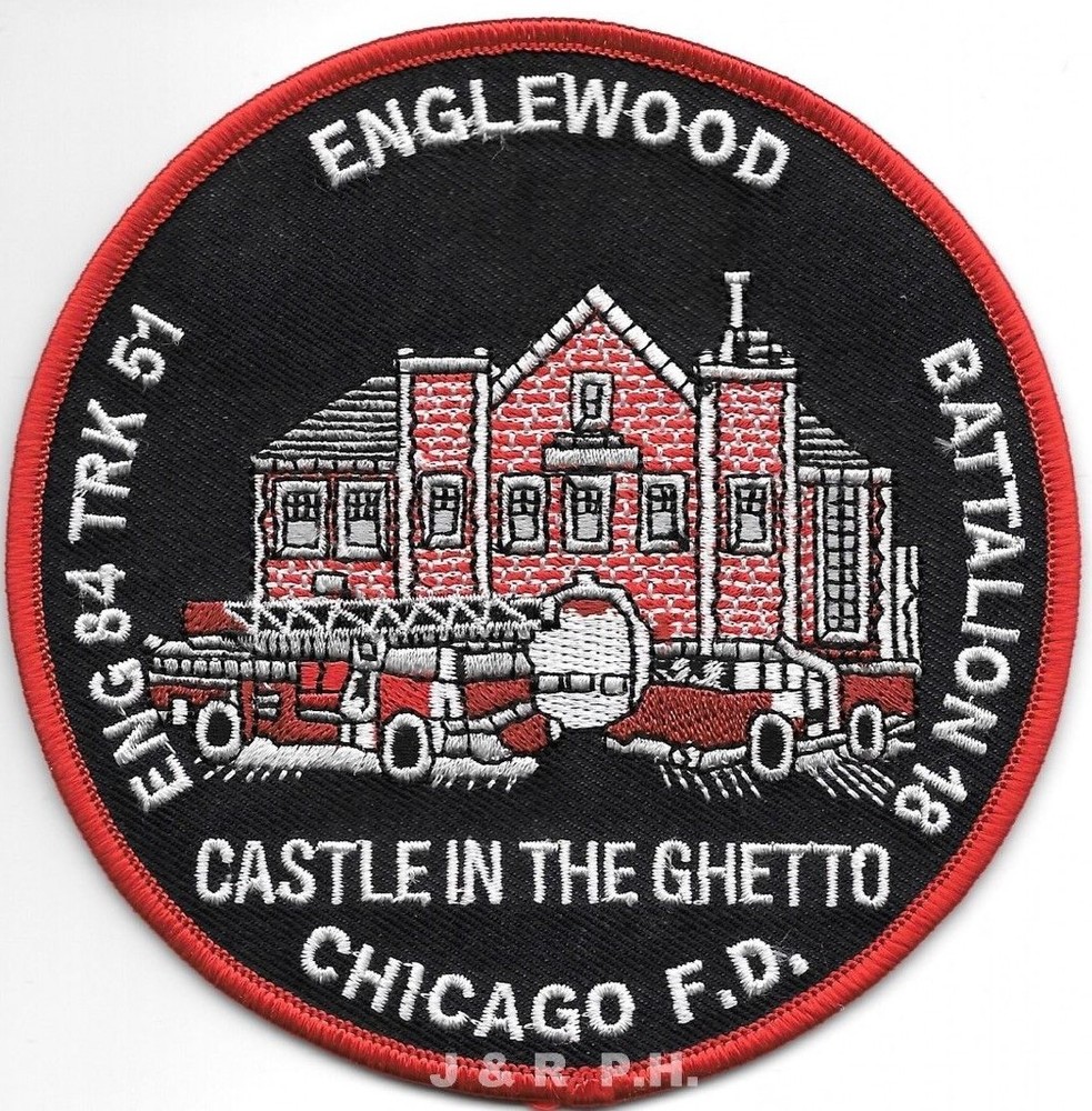 Chicago  Engine-84 / Tr-51 "Castle in Ghetto", Illinois (4.5" round) fire patch