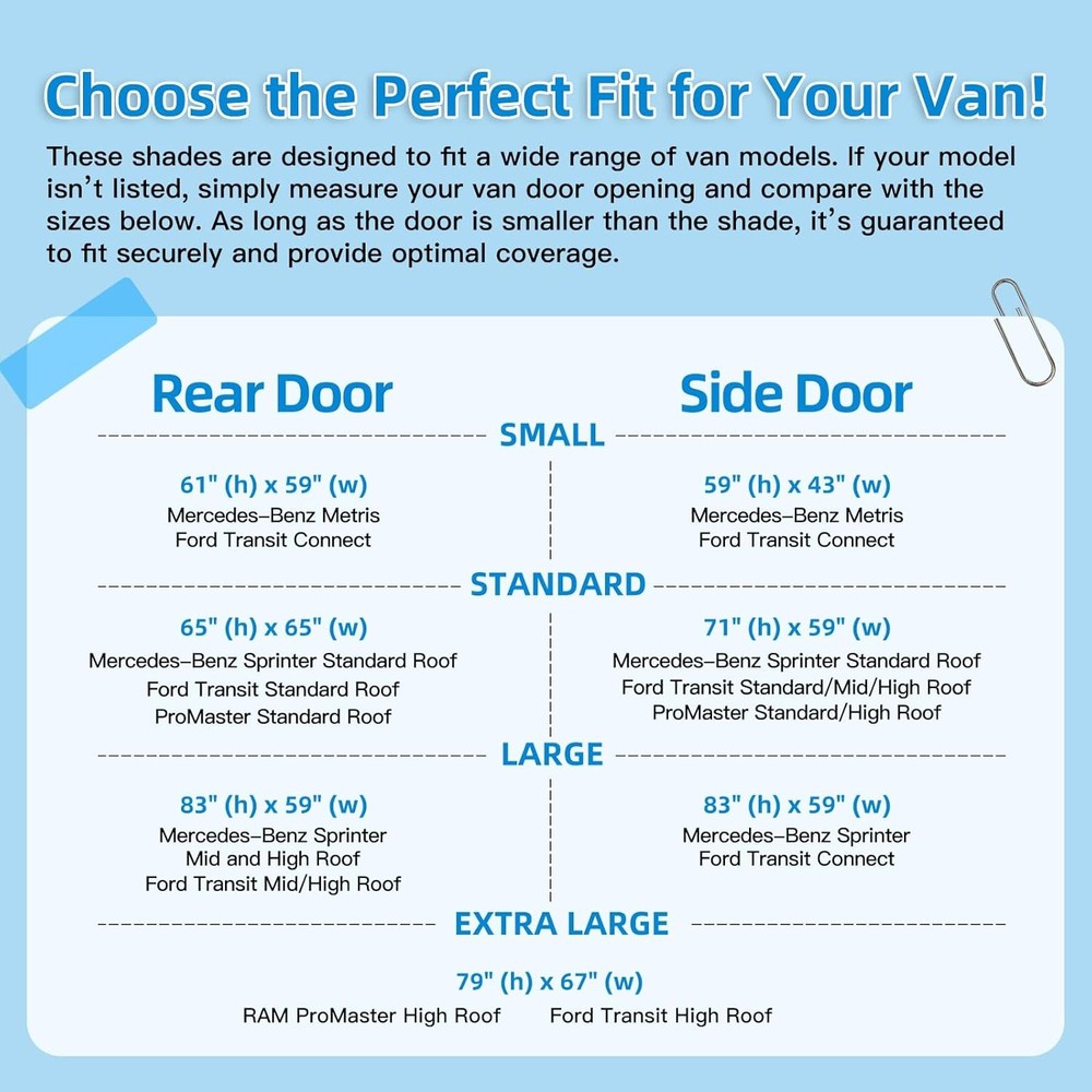Magnetic Mesh Bug Screen for Sliding Side Van Door - Easy Installation