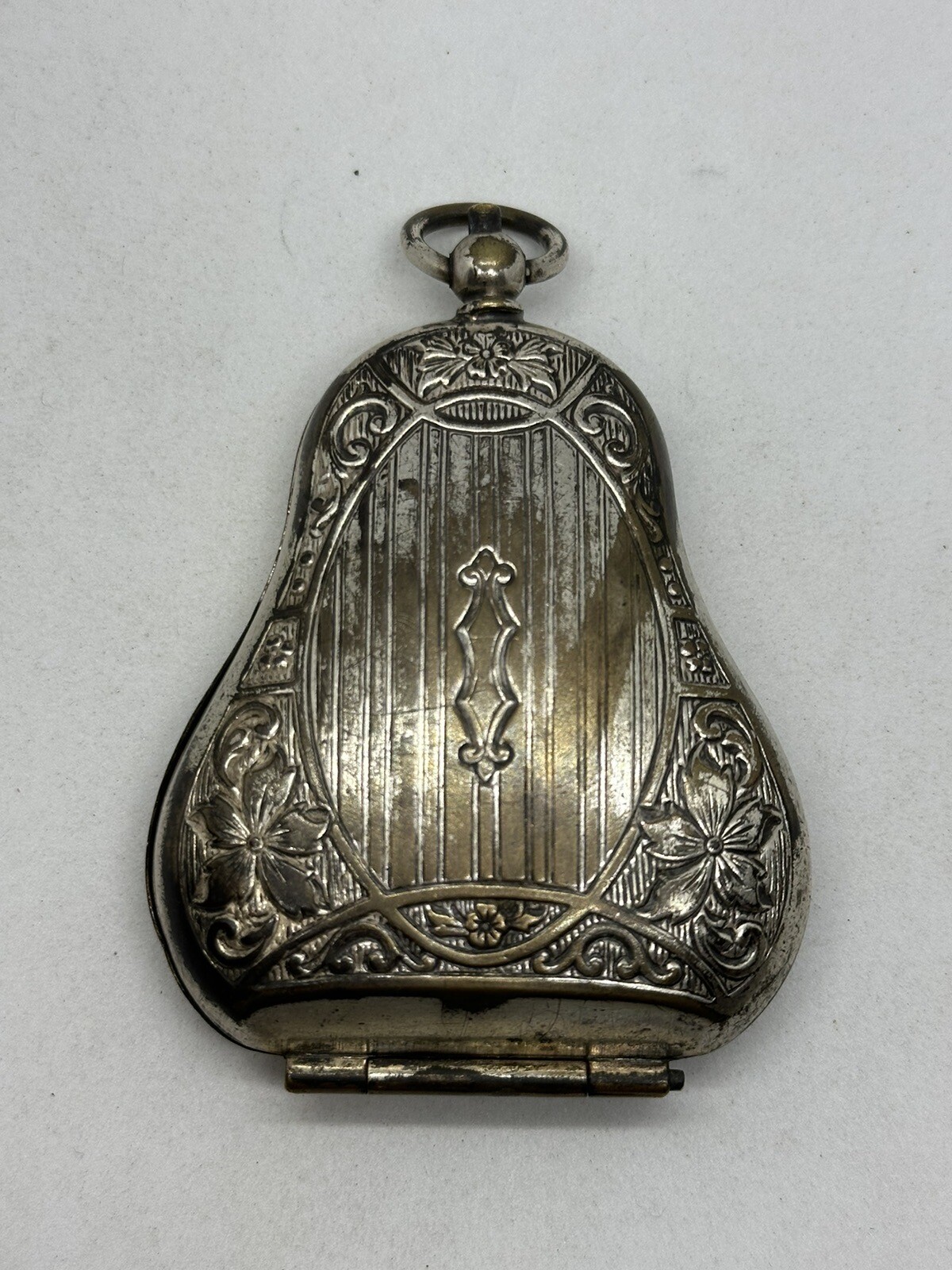 Antique German Silver Double Sovereign Coin Holder Case Only ~ Victorian Era