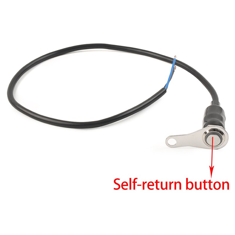 Motorcycle Switch ON/OFF Handlebar Mount Push Button Headlight Self-Return Blue