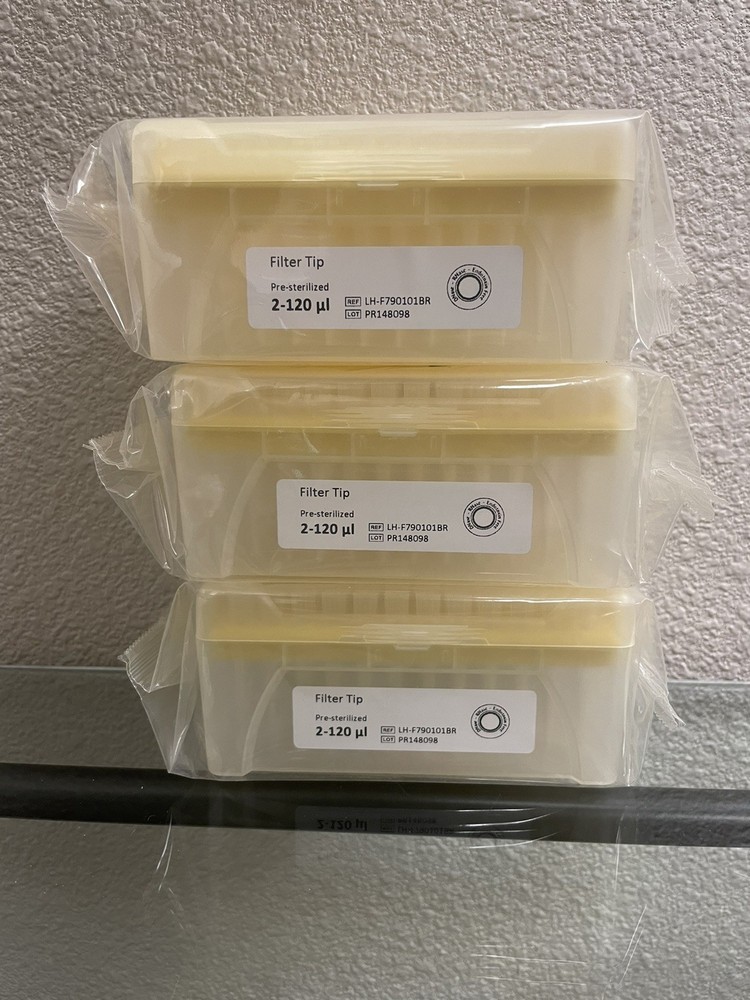 Filter Tip Pre-Sterilized 2-120uL, 3 Racks