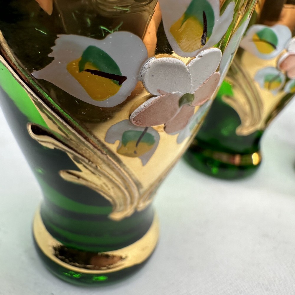 Emerald Cordial Shot Glasses Set 5
