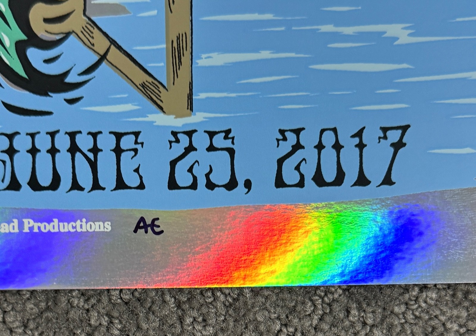 DEAD & COMPANY CAMDEN NJ 2017 ORIG SILKSCREEN CONCERT POSTER DUBOIS FOIL