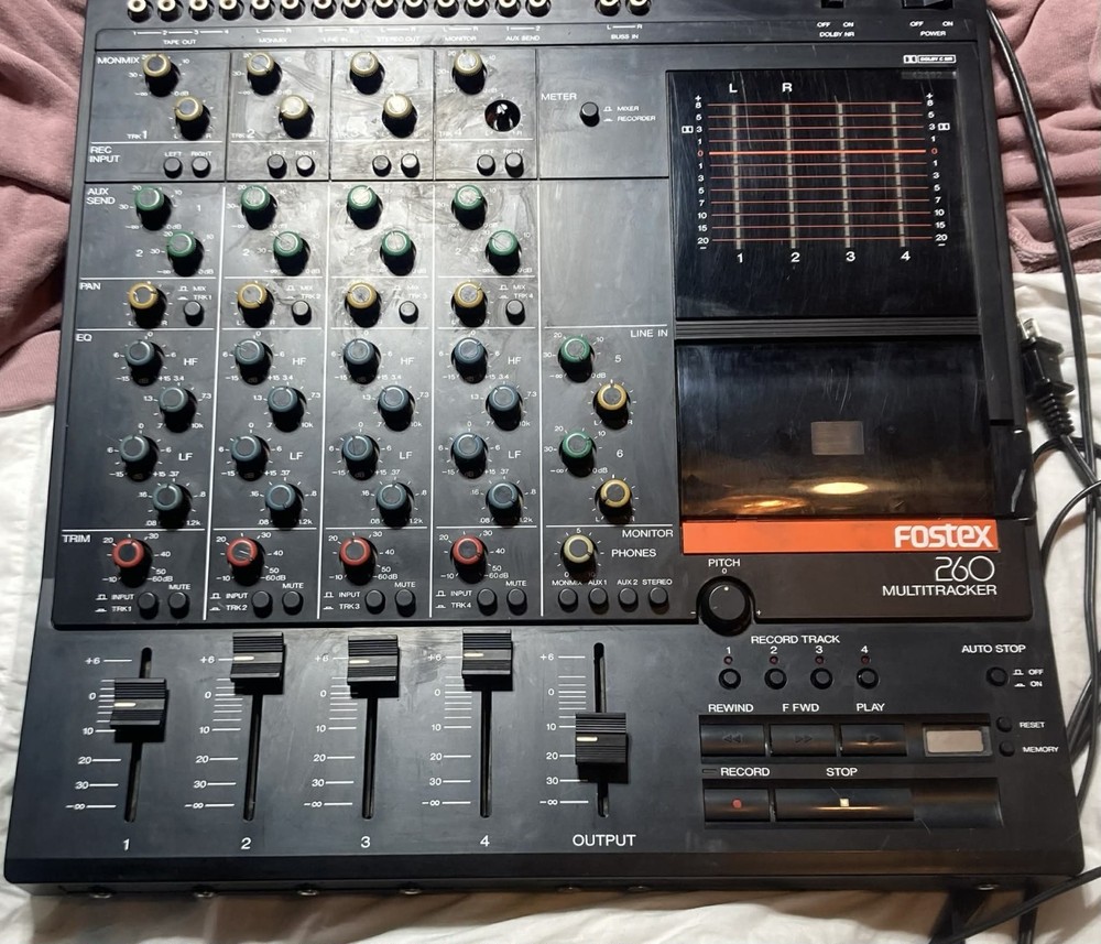 Fostex 260 Multitracker Cassette Mixer Recorder, 4-Channel, fully functional