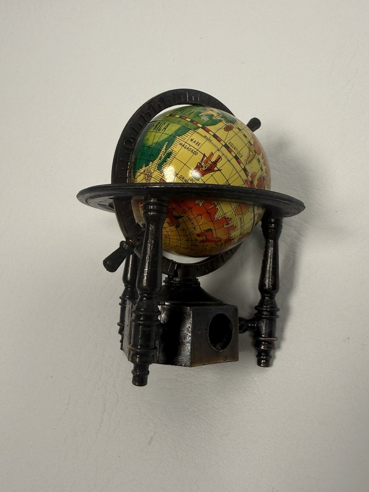 Vintage Die Cast Miniature Globe Pencil Sharpener