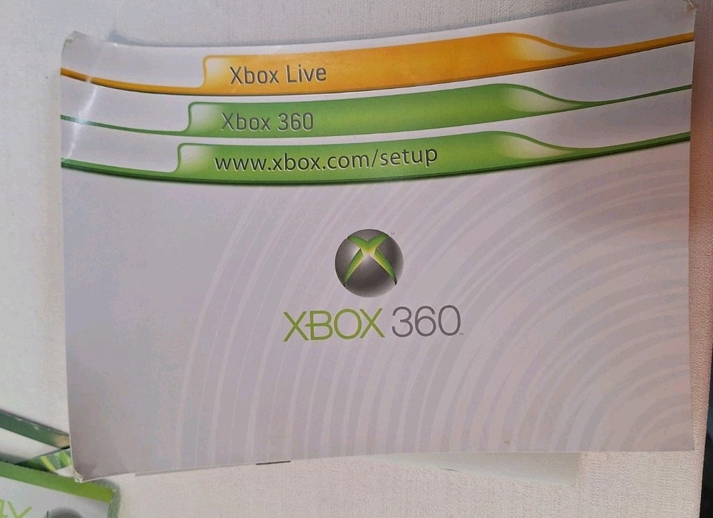 Xbox 360 Accessories Remote Headset Component Cable & Manuals Video Game Console