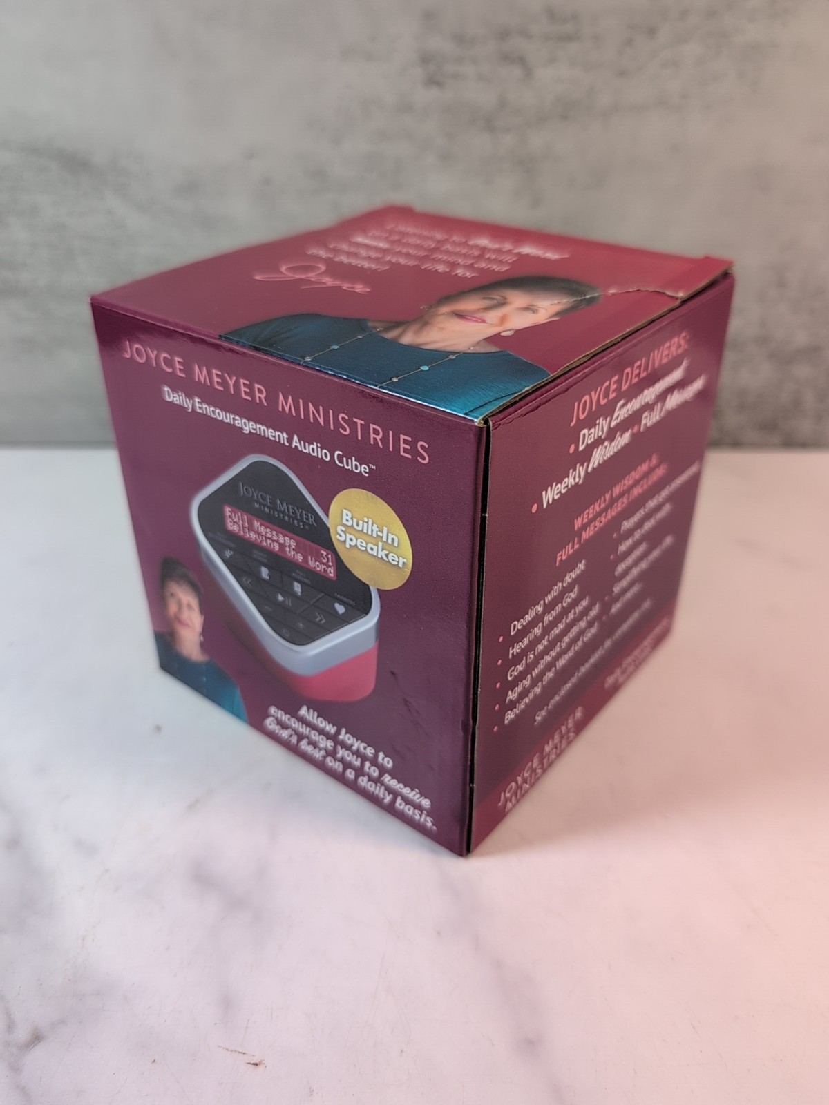Joyce Meyer Ministries Daily Encouragement Audio Cube Built In Speaker