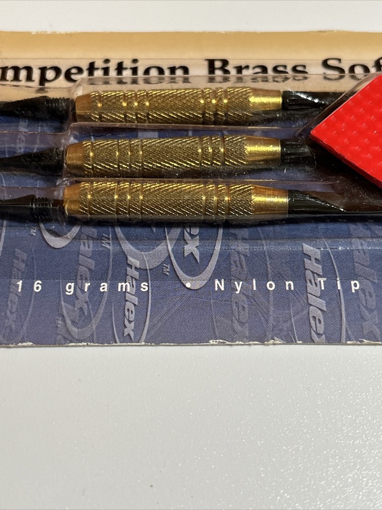 Halex Brass Soft Tip Dart Set Brass Darts Case Extra Tips Sealed
