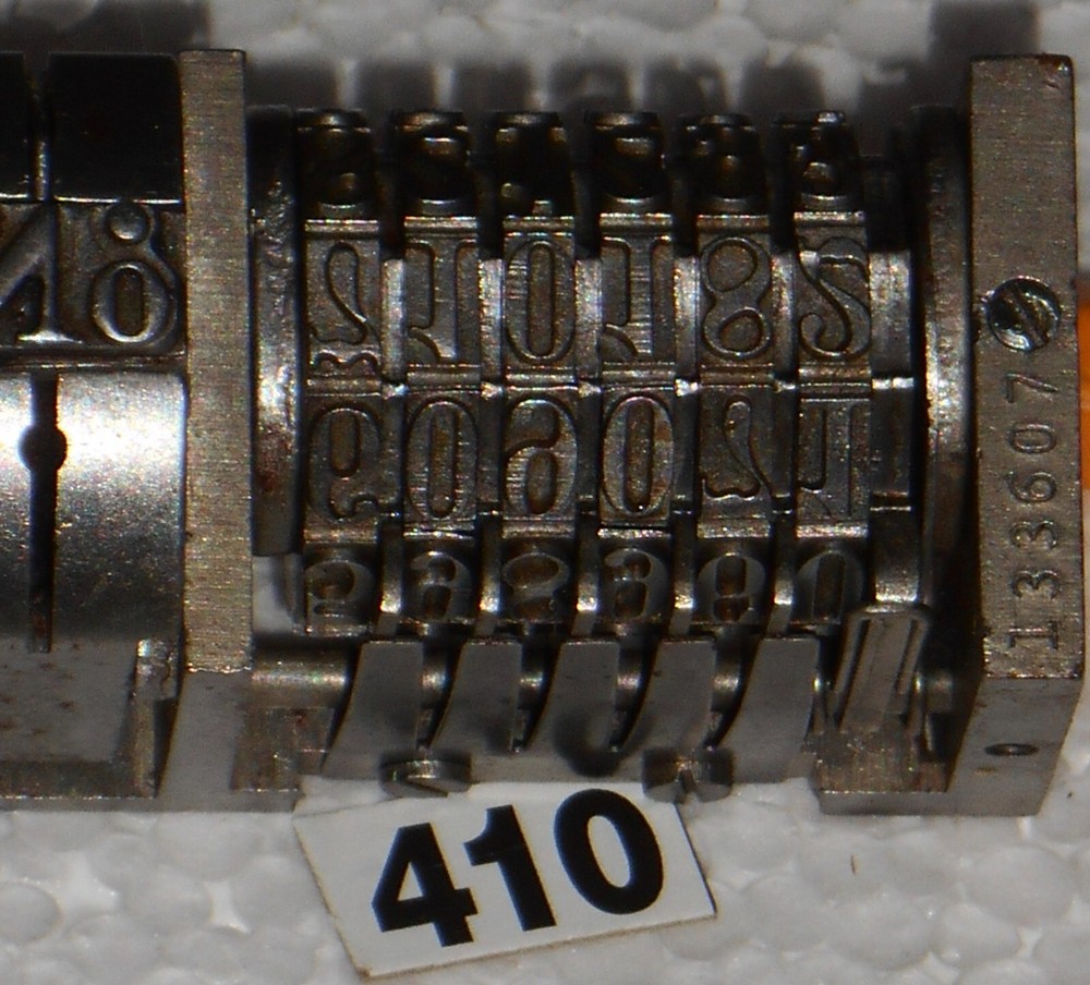BOSTON | letterpress numbering machine | 410