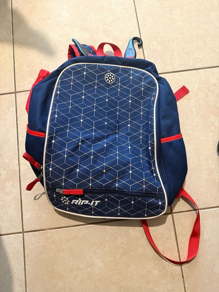 RIP-IT Classic 2.0 Softball Backpack Navy Red Geometric