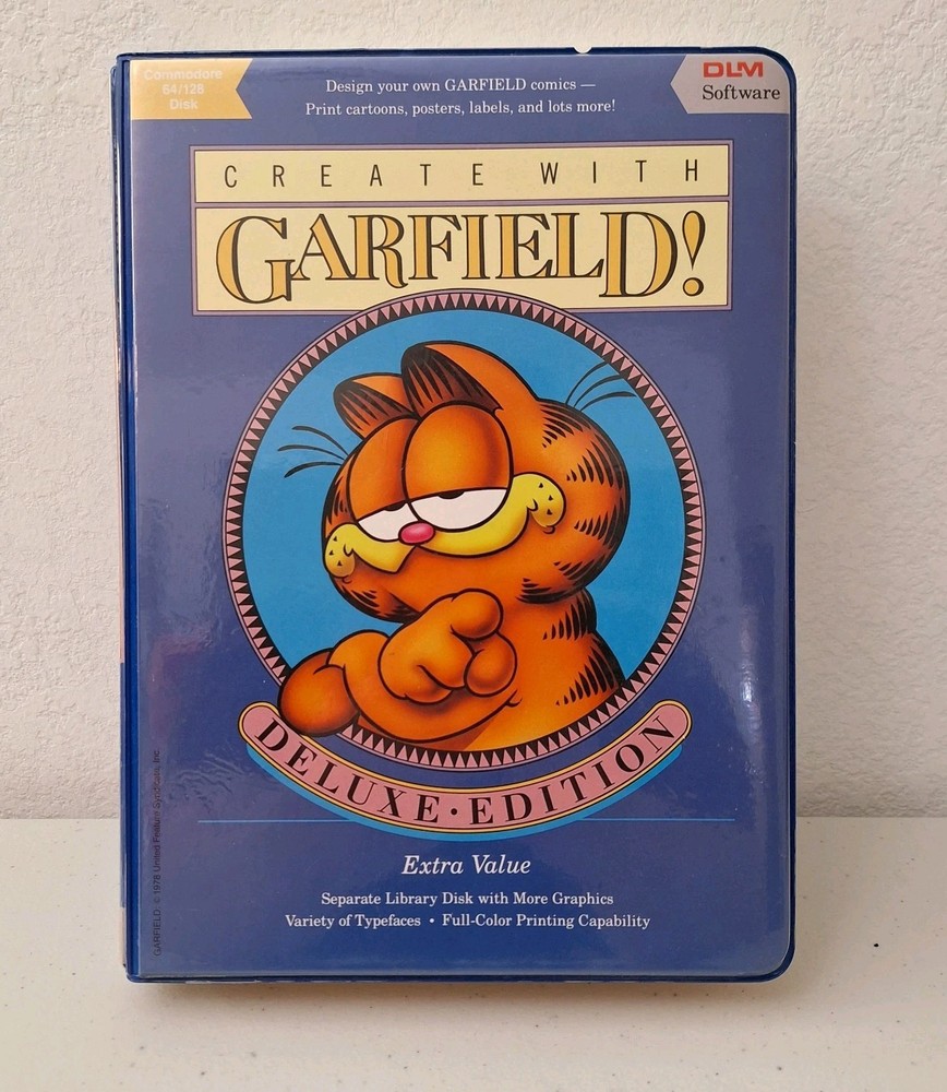 Vintage: 1987 - Create With Garfield - Deluxe Edition - Apple Computer Software