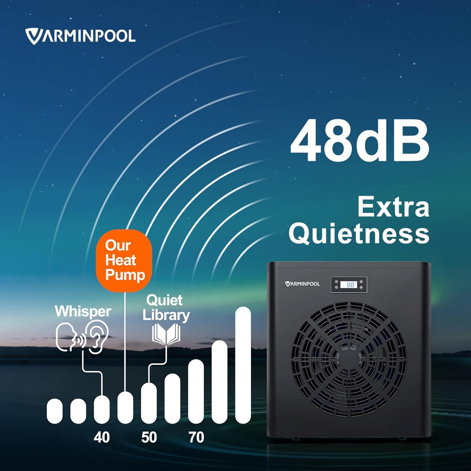 16000/27000/30000BTU Pool Heat Pump 110v for Above-Ground Pools Heater Electric