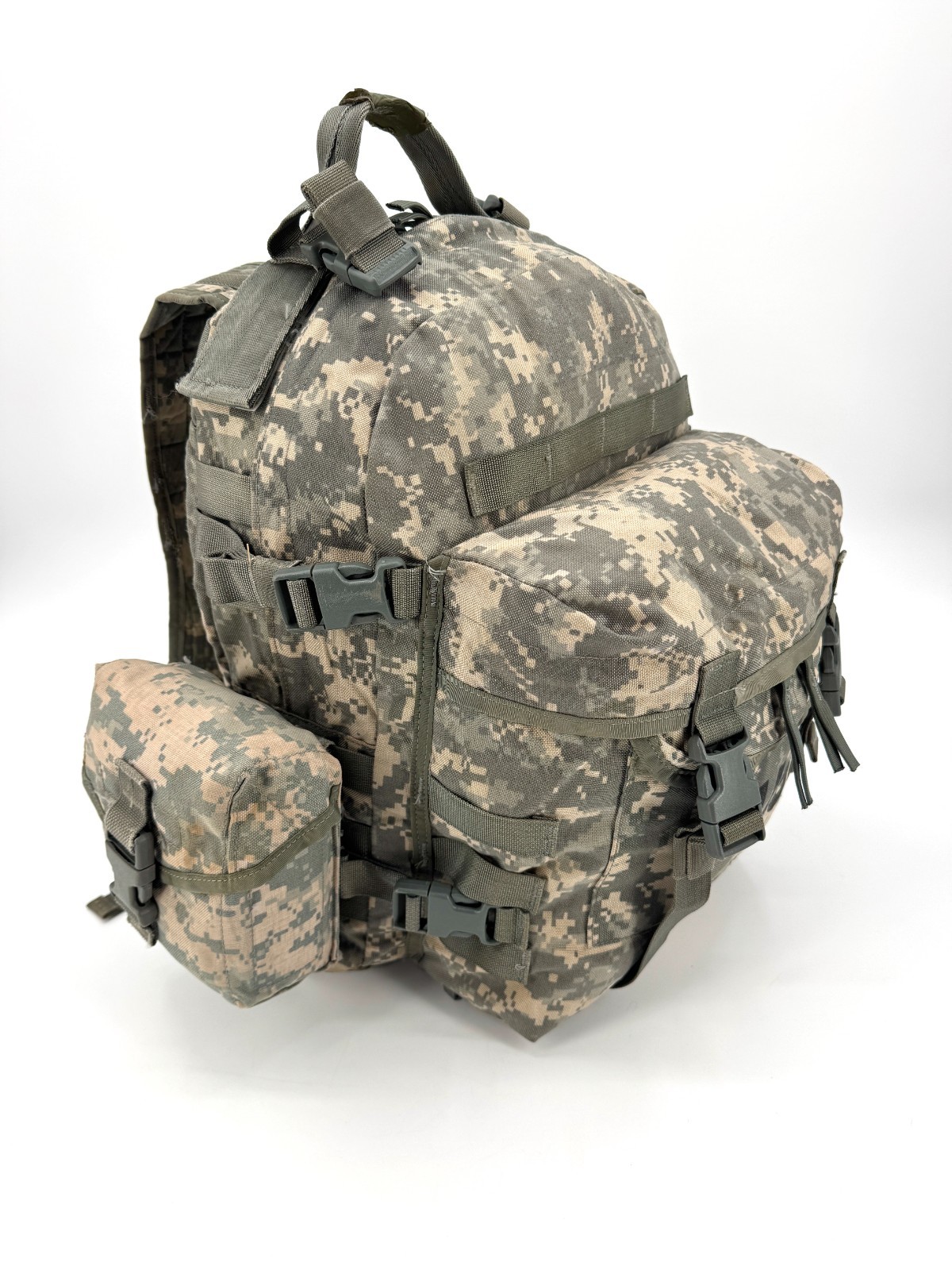 US Military MOLLE ACU 3 Day Assault Pack Backpack w/ IFAK and Double Mag Pouch