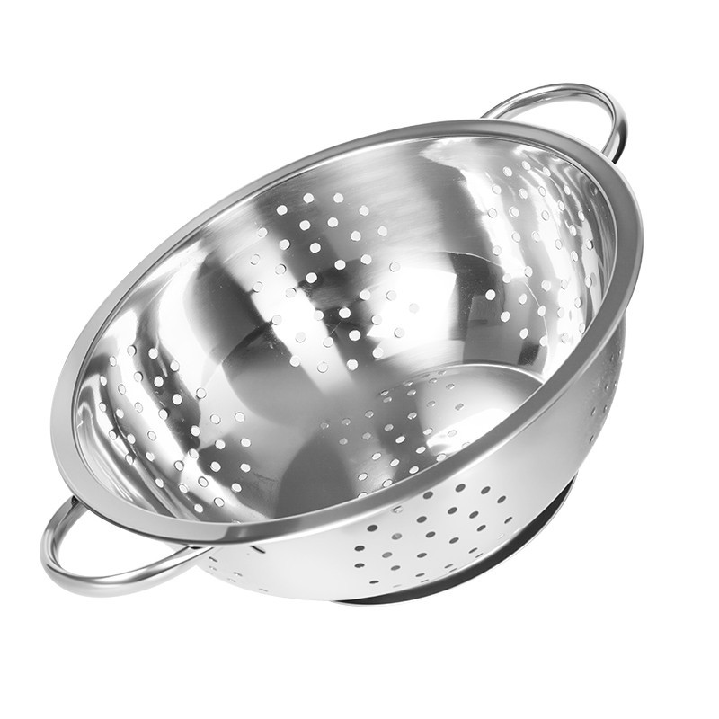 tastyWay Colander Polished Stainless Steel Micro-Perforated Strainer for Kitchen