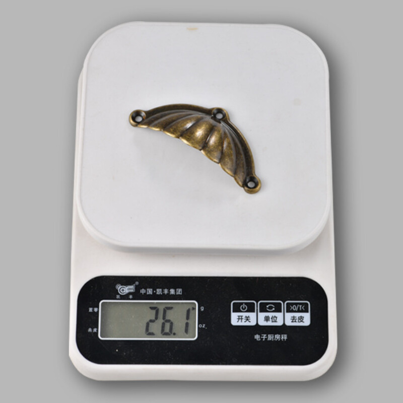 6pcs Shell Shape Antique Handle Drawer Pulls Alloy Handle Cabinet Hardware Decor