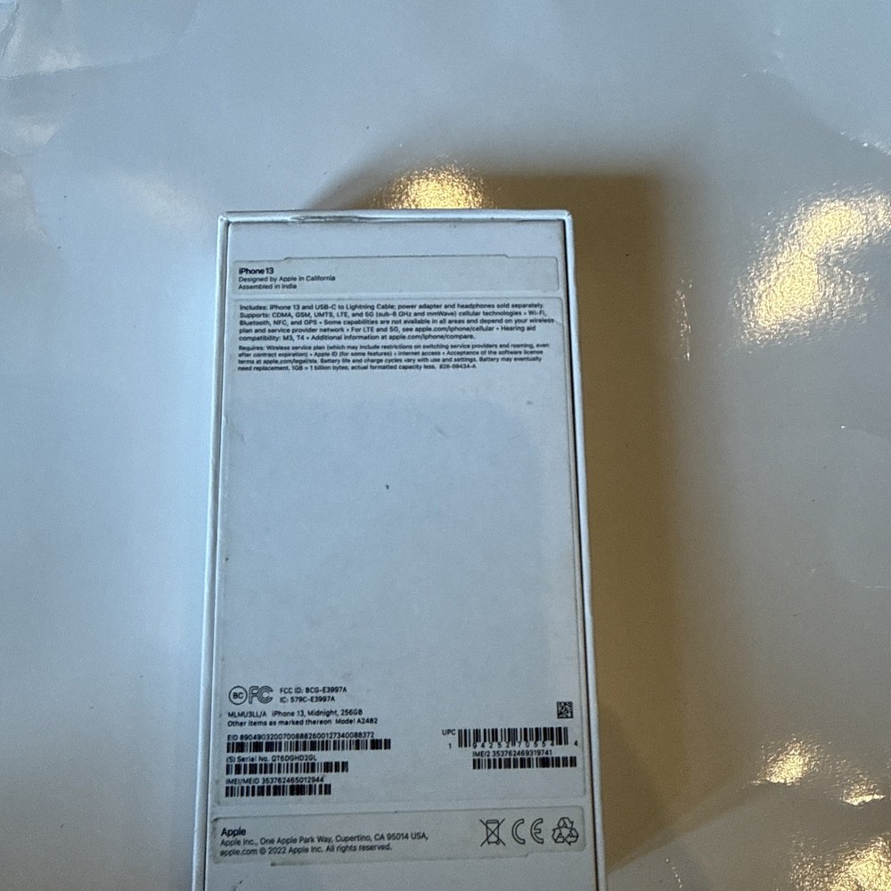 Apple iPhone 13 Midnight 256gb *Empty Box Only*