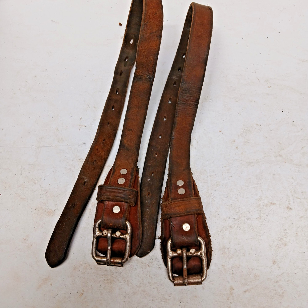 2 USED, POLE OR TREE, CLIMBER, TOP STRAPS, ABOUT 28" LONG